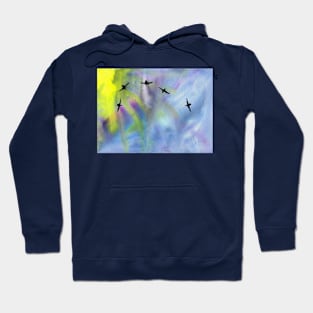 Vibrant Watercolor Painting of CNE Air Show Spectacle Hoodie